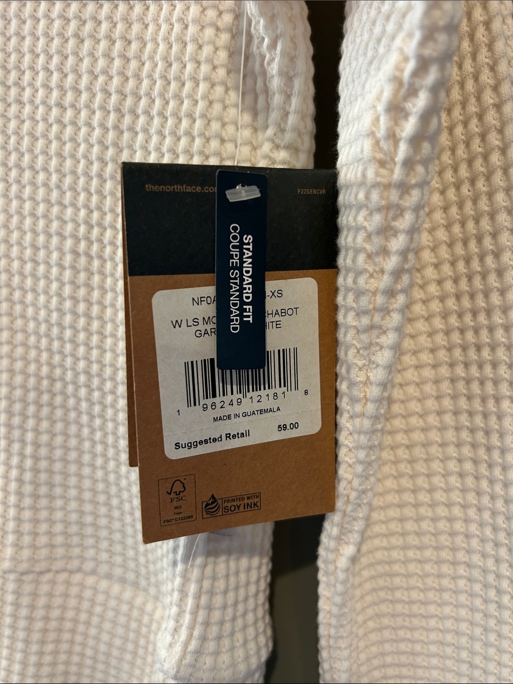 The North Face Cream Waffle-Knit Mock Neck Sweater - Women - Picture 2 of 5